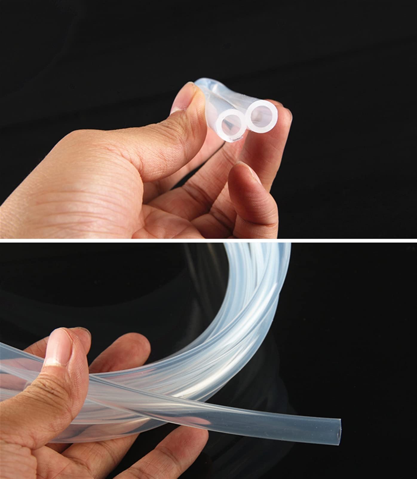 tubo di plastica, Diametro 1mm-14mm, Tubo in silicone, Tubo flessibile traslucido in gomma morbida flessibile trasparente, Tubo dell'aria dell'acqua, Tubo dell'acqua flessibile da 1 metro(100cm 0.5x1m