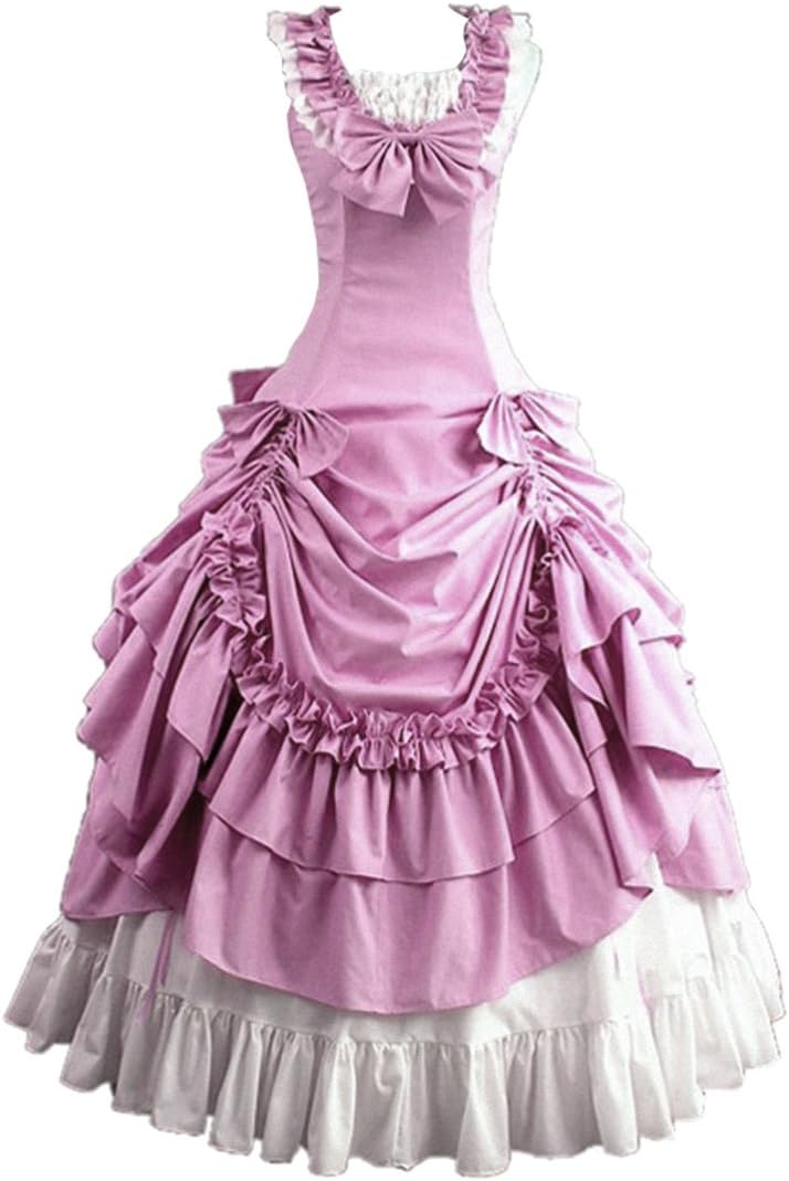 Gothic Victorian Queen Dress Civil War Ball Gown for Women Sleeveless Rococo Edwardian Southern Belle Masquerade Costumes