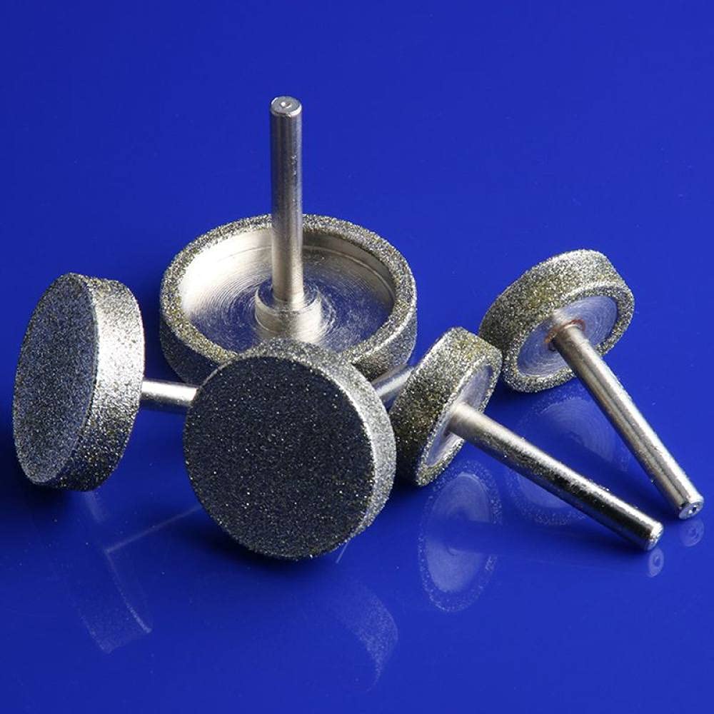 20-50 mm 60/240 grano Muela abrasiva de diamante de forma plana Disco abrasivo de jade Pulido Máquina de tejer plana Suavizado de superficie de jade, 1 pieza 50 mm, arena gruesa de grano 60