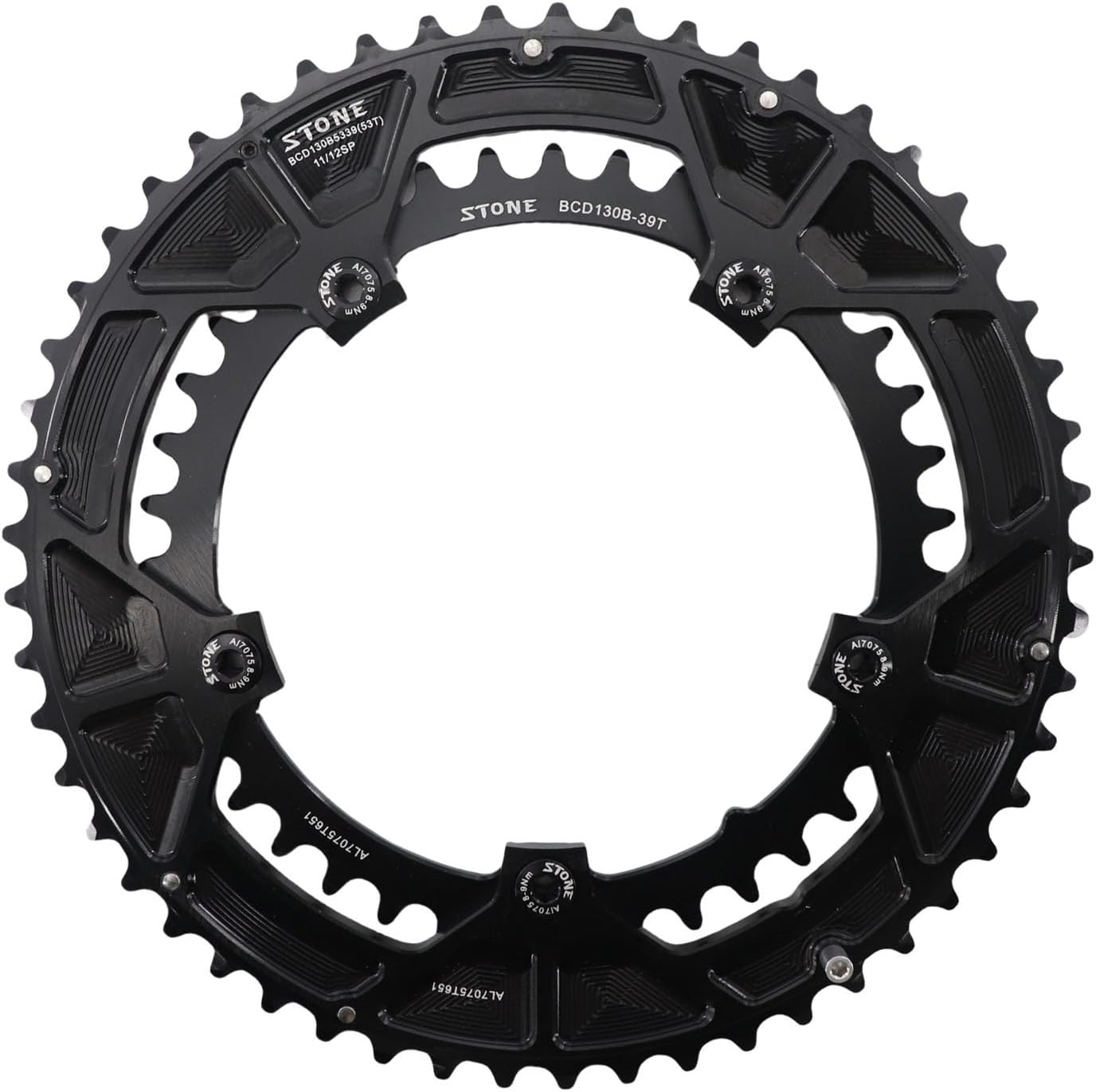 DJC Stone 130bcd Round Double Chainring for Shimano 11s 12s Road Bike Folding Bike 58-44T 56-42T 55-40T 54-40T 53-39T
