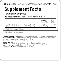 Vista 5 de Kyolic Extracto de ajo añejado Fórmula 200, Cardiovascular e Inmune*, Reserva, 60 Cápsulas