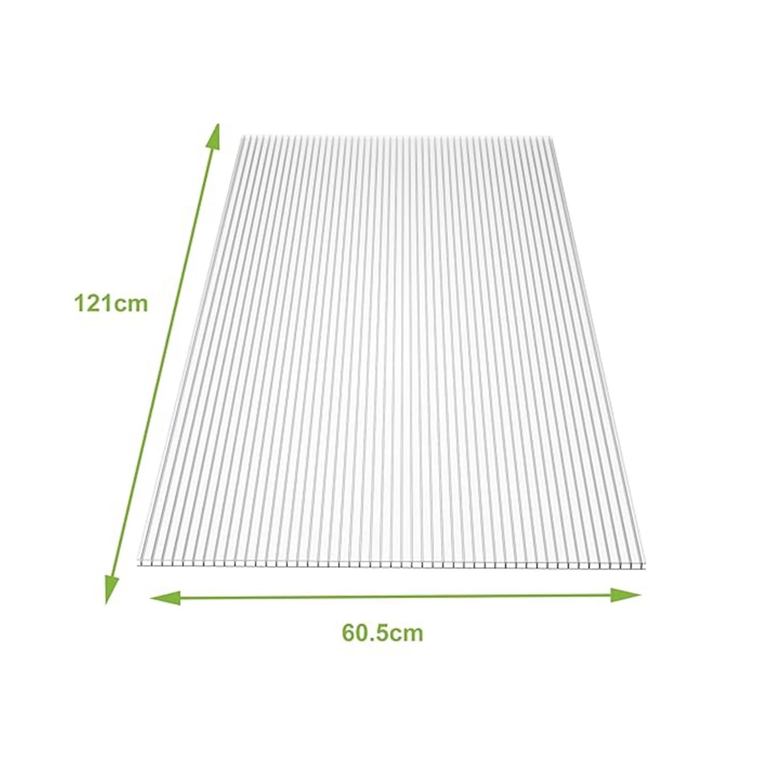 Plaques Polycarbonate Creux Plaquespolycarbonate Panneau Alvéolaire Plaque Alvéolaire Plaques Alvéolaires En Polycarbonate Platten Für Gewächshaus(4' x 2' x 0.32" 12Pack)