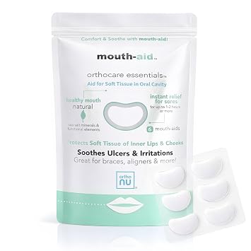 Mouth Aid Oral Relief Patches, Protect and Sooth for Oral Irritation, Adhesive Comfort Patch for Gums and Inner Cheek, 2+ Hours Protection