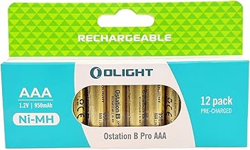 OLIGHT B Pro Wiederaufladbare Batterien mit Hoher Kapazität 950mAh 12 Stück - AAA NiMh Batterien Zykluslebensdauer 300+ Mal Geringe Selbstentladung AAA Akkubatterien