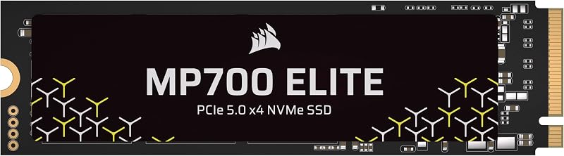 SSD MP700 Elite PCIe 5.0 NVMe M.2 de 4 TB – Hasta 9.400 MB/s de lectura, 8.100 MB/s de escritura, velocidad Gen5 para PC y portátil – Negro
