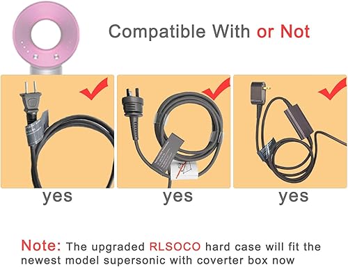 Miniatura 7 de RLSOCO Estuche rígido para Dyson Supersonic NuralSupersonic Secador de pelo HD15 HD08 HD07 HD03 HD01, bolsa de almacenamiento portátil de viaje para