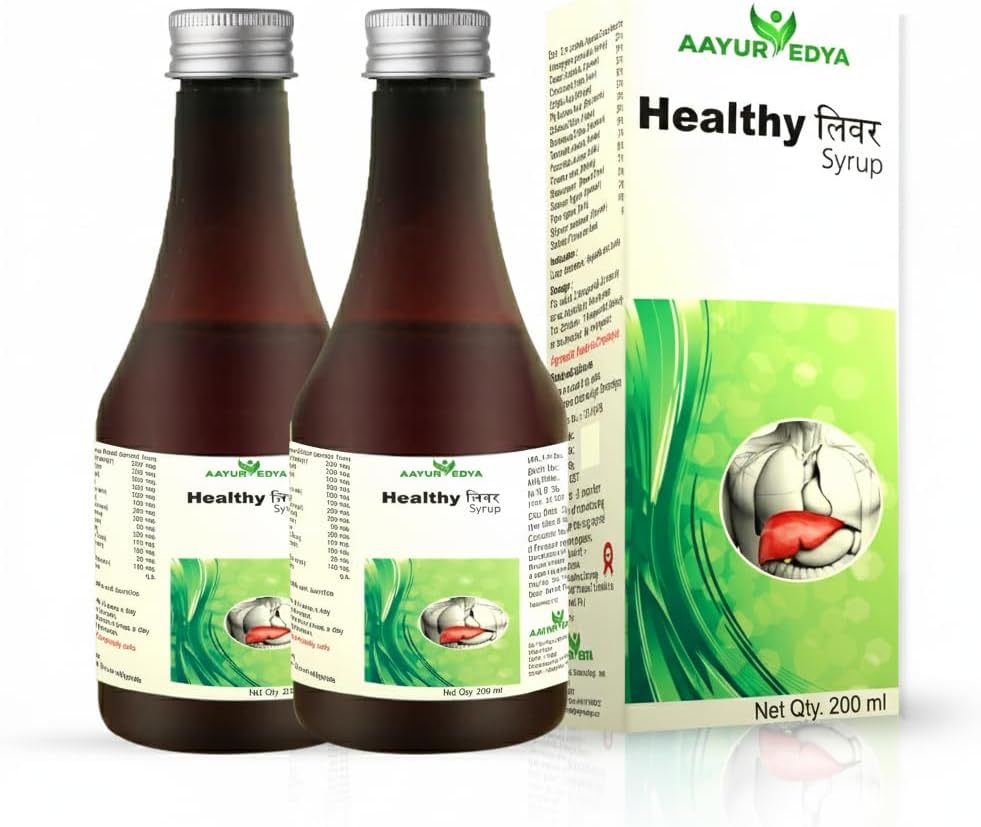 Healthy Liver Detox For Fatty Syrup, Digestive Health And Acidity, Function, A Complete Cleanser - Pack Of 2