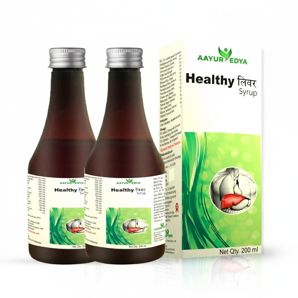 Healthy Liver Detox For Fatty Syrup, Digestive Health And Acidity, Function, A Complete Cleanser - Pack Of 2