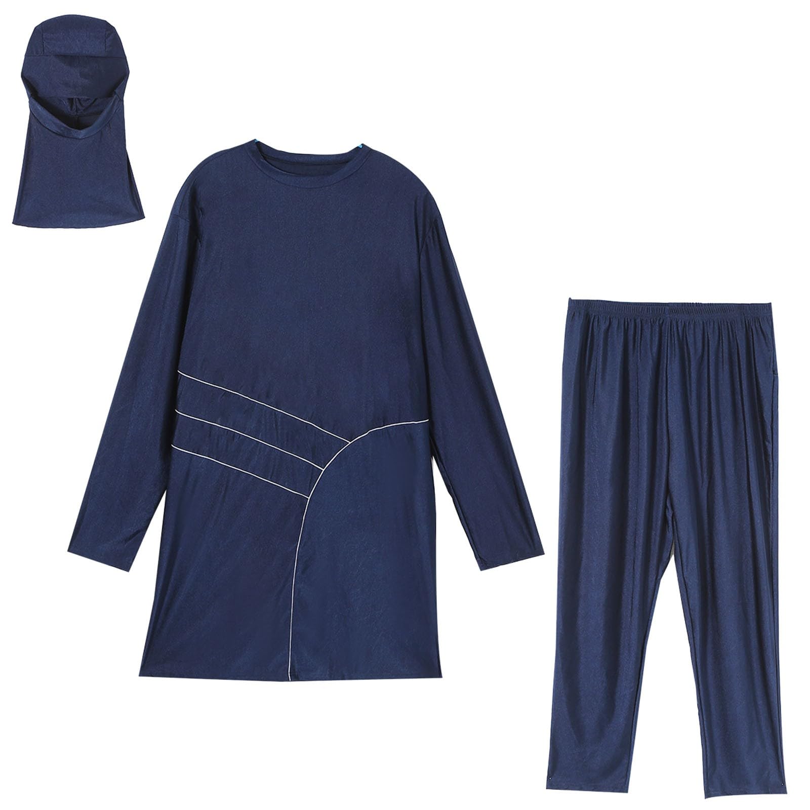 Maillot de bain musulman pour femme - Grande taille - Couverture complète - Burkini islamique - Manches longues - Maillot de bain conservateur avec hijab - Costume de natation arabe traditionnel
