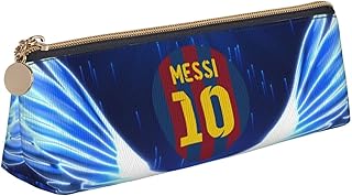 Messi Soccer Gift Leather Pencil Case Small Leather Pouch | Pencil Bag, Zipper Pencil Pouches Holder Aesthetic Pencil Case For Adults Men Women Coin Purse Money Bag Pen Bag Key Pouch Small Tool Pouch Jewelry