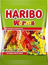 HARIBO Worms Gummy Candy | Assorted Fruity Flavour Chewy Jelly Sweets | Soft, Colourful Gummy Snack for Parties, Sharing & Treat Tables | 1 Pack 160g (Imported-TUR)