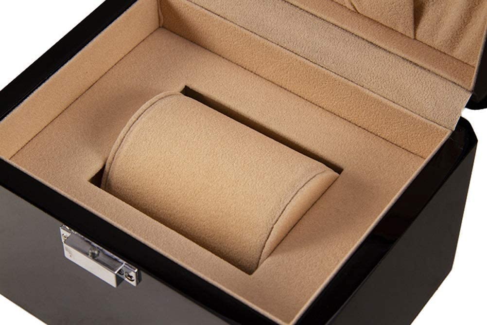 Holzuhr-Displaybox-Organizer, schwarzes Top-Uhren-Holzgehäuse, modische Uhrenaufbewahrung, Verpackung, Geschenkboxen, Schmucketui