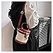 Retro Bucket Bag Color Contrast Cylinder Purse Senior Sense Style Single Shoulder Crossbody Handbag with Zipper (Red)