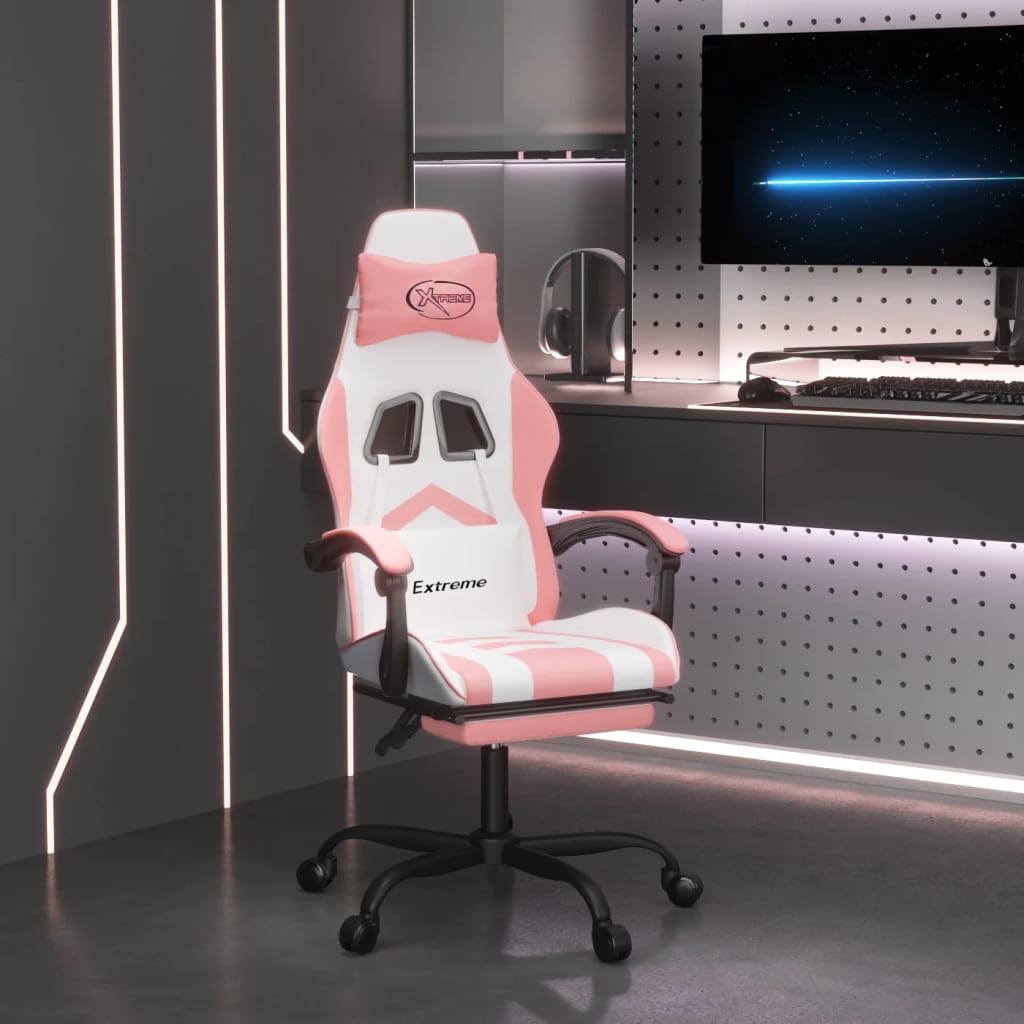 Chaise de jeu pour bureau à la maison avec repose-pieds pour le télétravail