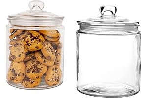 Advice JAR: 2 Pack Glass Jar with Airtight Lid for Kitchen, Pantry & Pet