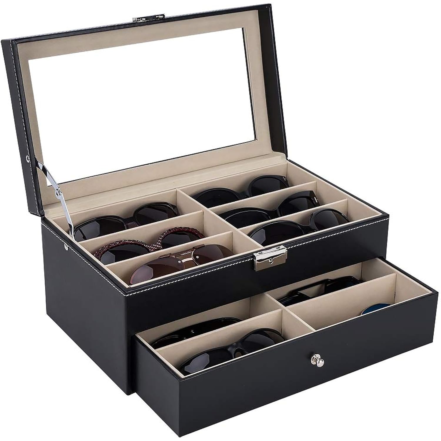 12 Slots Glasses Display Box Simple Eyeglasses Storage Box