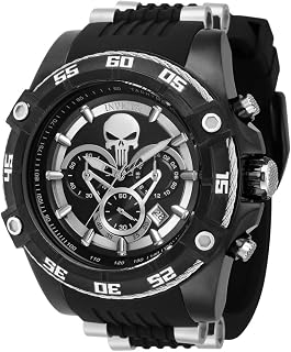 Men's Marvel 52mm Stainless Steel, Silicone Quartz Watch, Silver (Model: 35365)