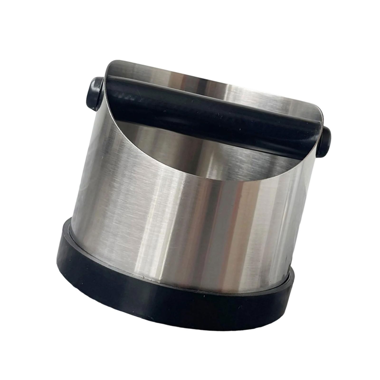 YWLUUOO Nonslip Coffee Grounds Knocks Box with Stainless Steel Construction and Back Wall Ground Bin Bin