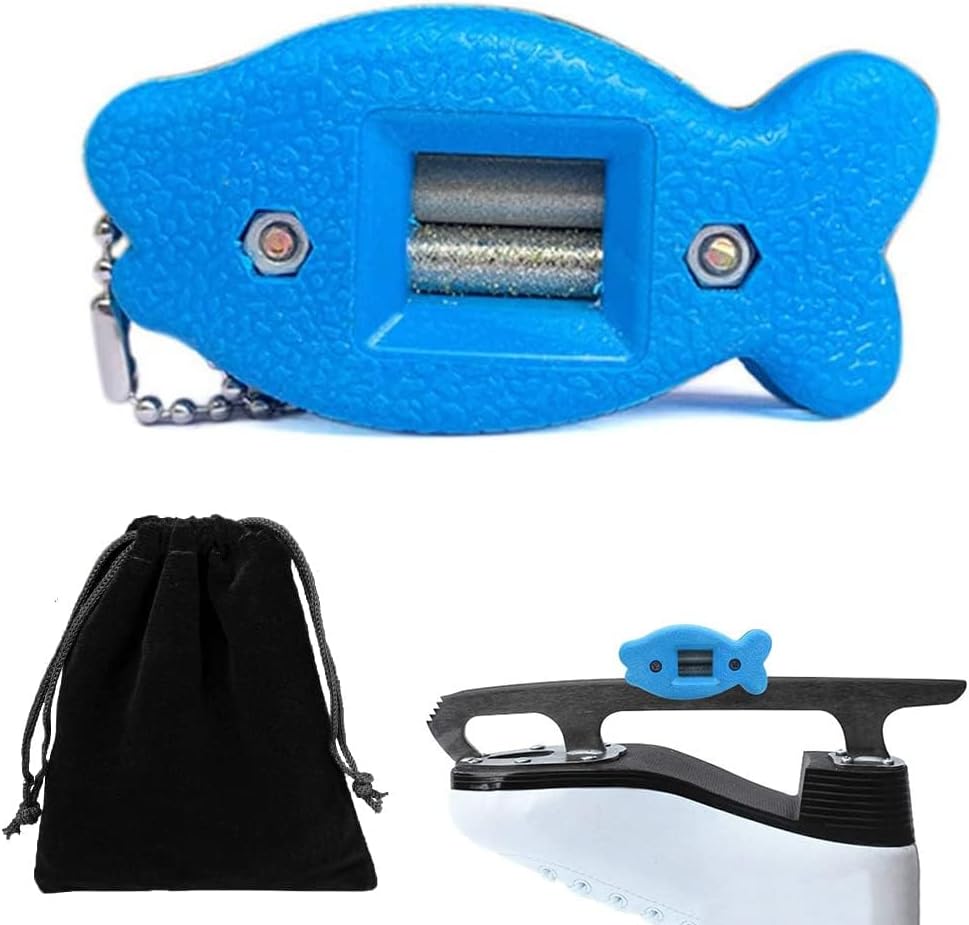 Ice Skates Blade Sharpener Hockey Skate Sharpener Portable Width Adjustable Ice Skates Sharpener for Ice Hockey Skates and Figure Skating Blades
