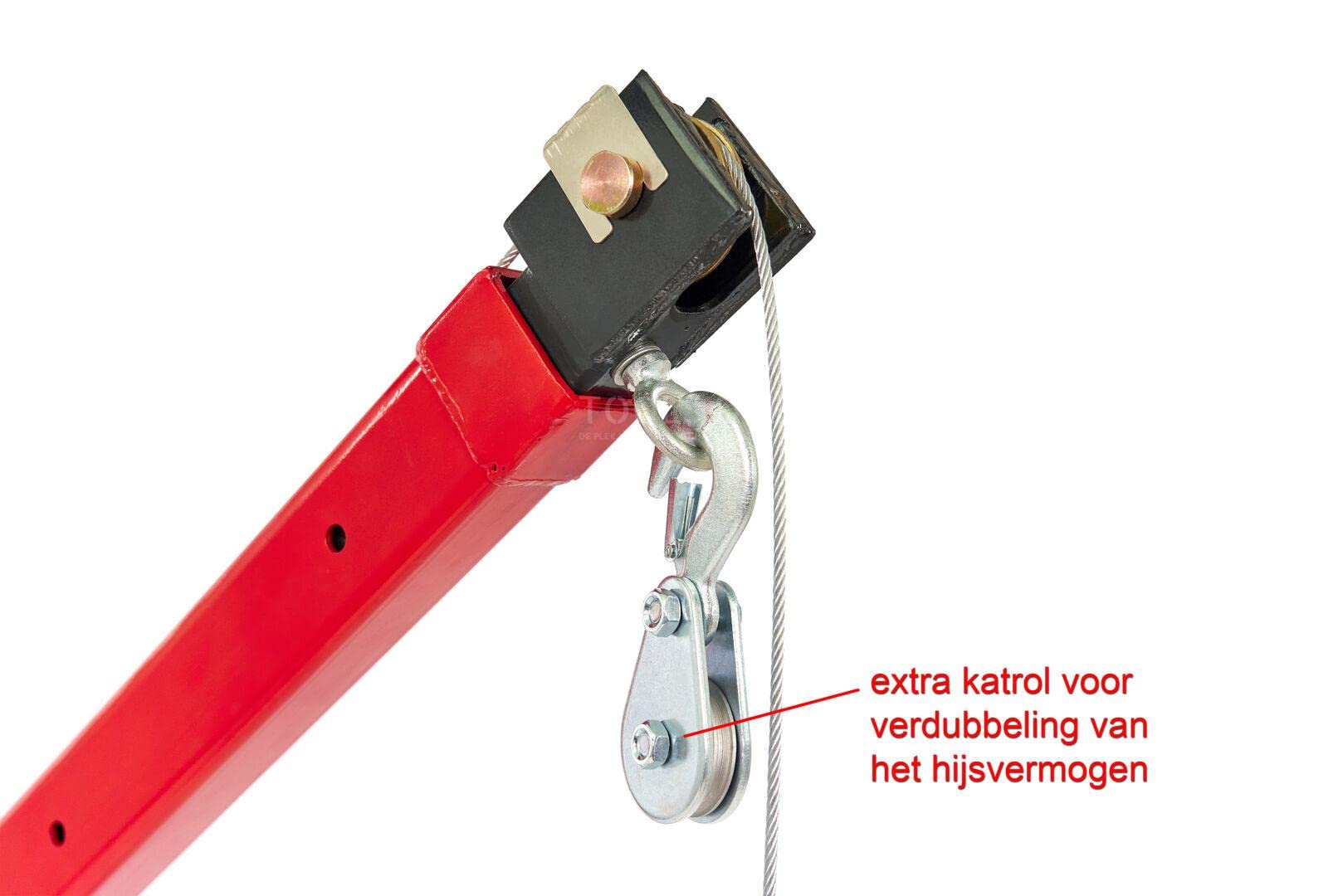 Gru per rimorchio elettrica HBM 500 chilogrammi, gru da carico
