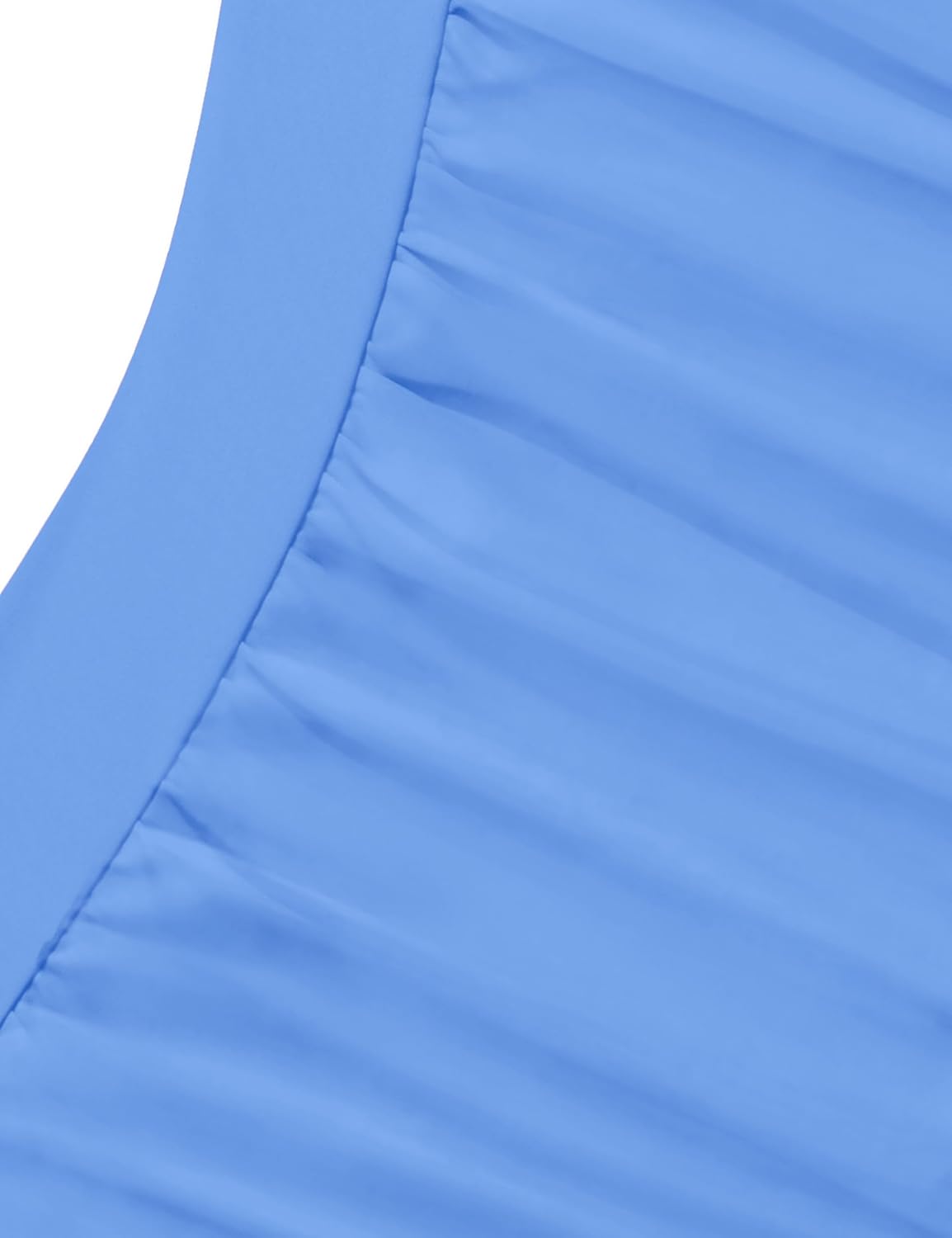 Girls Swimsuit Ruffle Girl One Piece Bathing Suit Solid Swimsuits Ruched Sleeveless Girls' Swimwear for 7-18 Years - Image 7