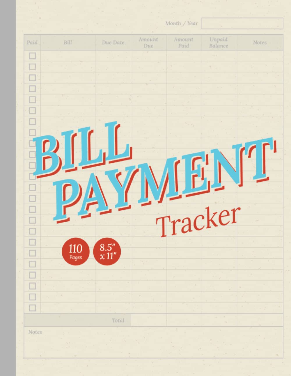 Bill Payment Tracker: Monthly Bill Payment Tracker, Bill Organizer for Small Business