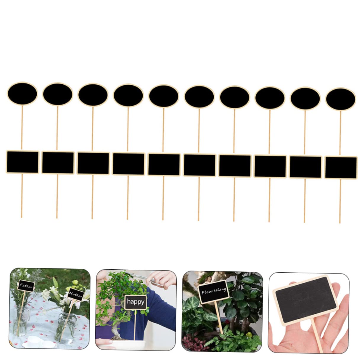 TOYANDONA 3 Sätze Pflanzenschilder Wiederverwendbare Etiketten Für Gartenpflanzen Dekorative Pflanzenstecker Zur Individuellen Beschriftung Für Blumenbeete 20 Stück * 3