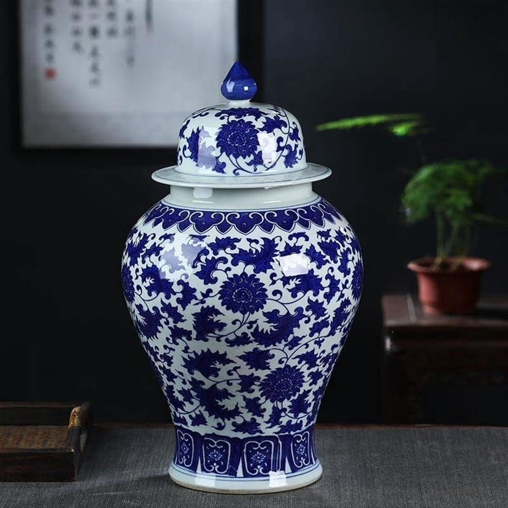 陶磁器 花瓶 花器 白地紺色葉模様 レトロ 陶磁器 花瓶 花器 白地紺色葉