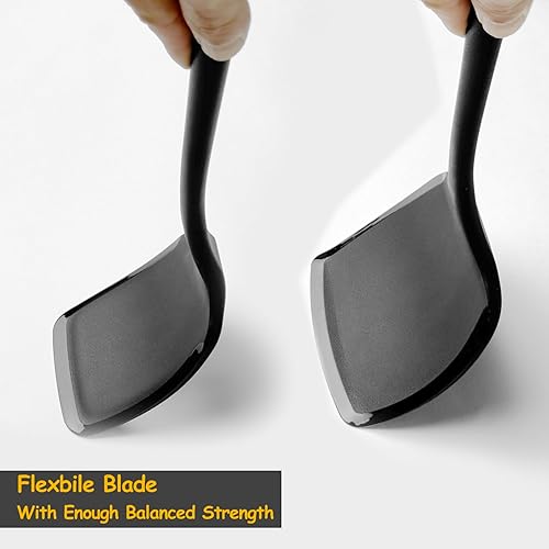 Miniatura 4 de Juego de espátulas de silicona de gran tamaño, espátula de silicona resistente al calor de 600 F para cocinar, utensilios de cocina antiadherentes y