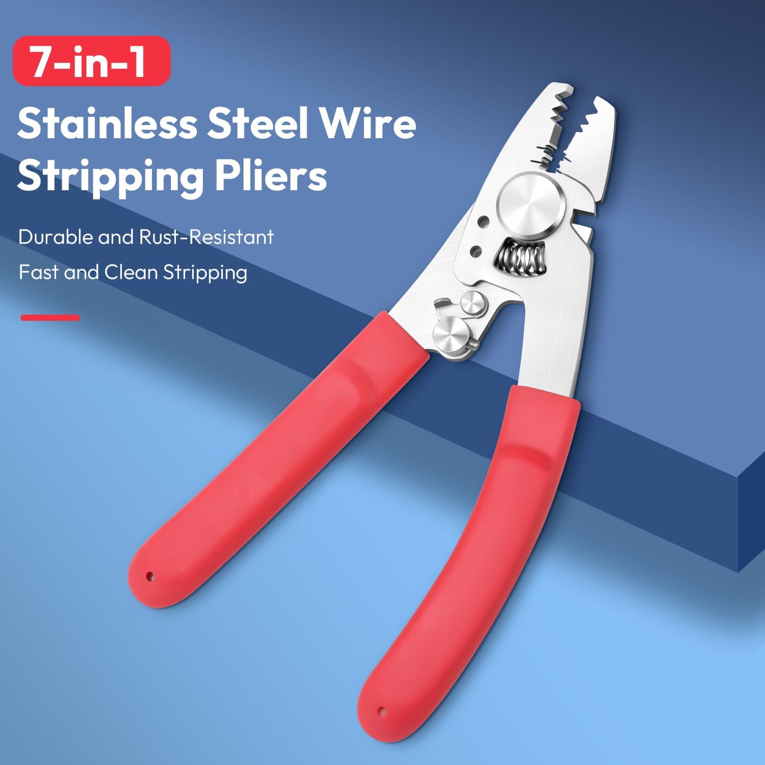 7-in-1 Multifunction Fiber Optic Tool - Replaces CFS-3 Stripper, 4G/5G Fiber Drop Cable Stripper, Kevlar Shears & Wire Cutters - All-in-One Fiber Optic Hand Tool