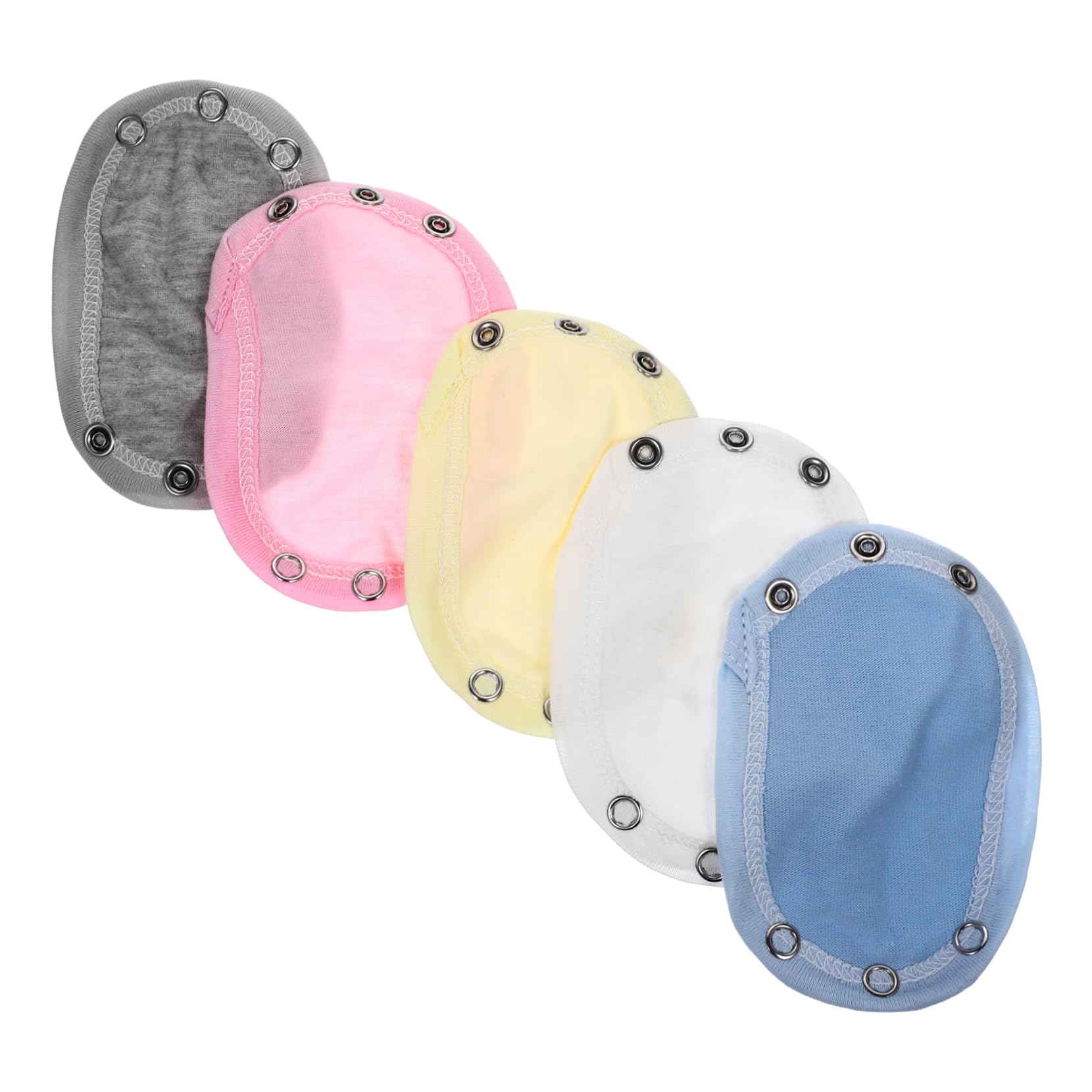 BUTIFULSIC 5sets Long Sleeve Jumpsuit Newborn Jumpsuit Comfortable Cotton Extender 5pcs*5