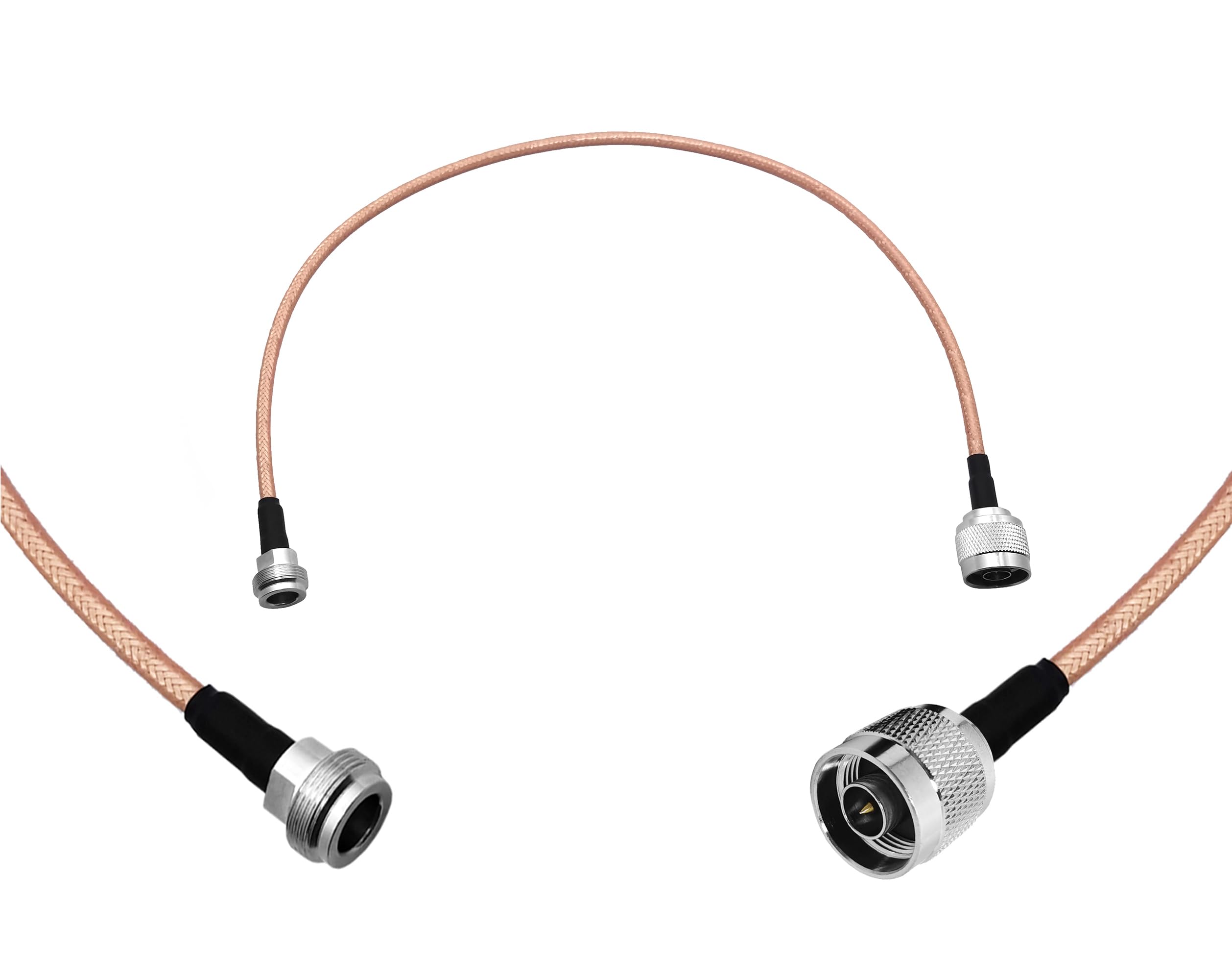 RG142 N Przedłużacz męski na N żeński — kabel koncentryczny o niskich stratach(2ft)