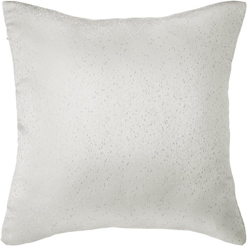 Dacia Snow Silver 20"X20" Bespeckled Silver/White Cushion Cover