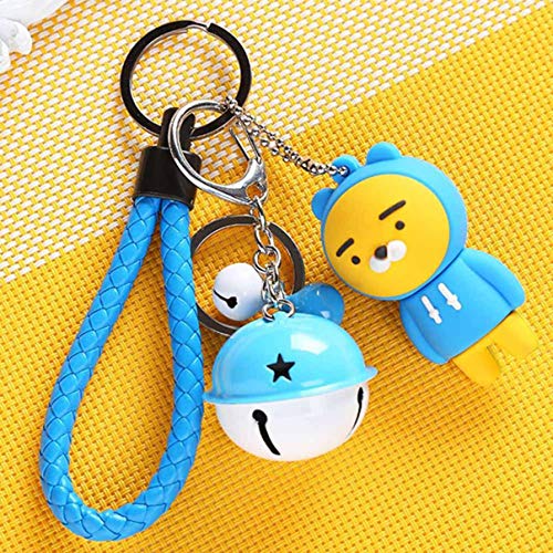 dgsdg Funny Korean cartoon key rings Bells Key pendant cute car decoration key chain(None H04)