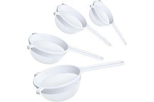 Plastic Fine Nylon Mesh Strainer 4Pcs