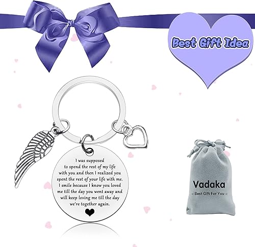 Miniatura 7 de Vadaka Regalo de condolencia en memoria del esposo, llavero conmemorativo para la pérdida de la esposa, llavero de recuerdo para la familia,