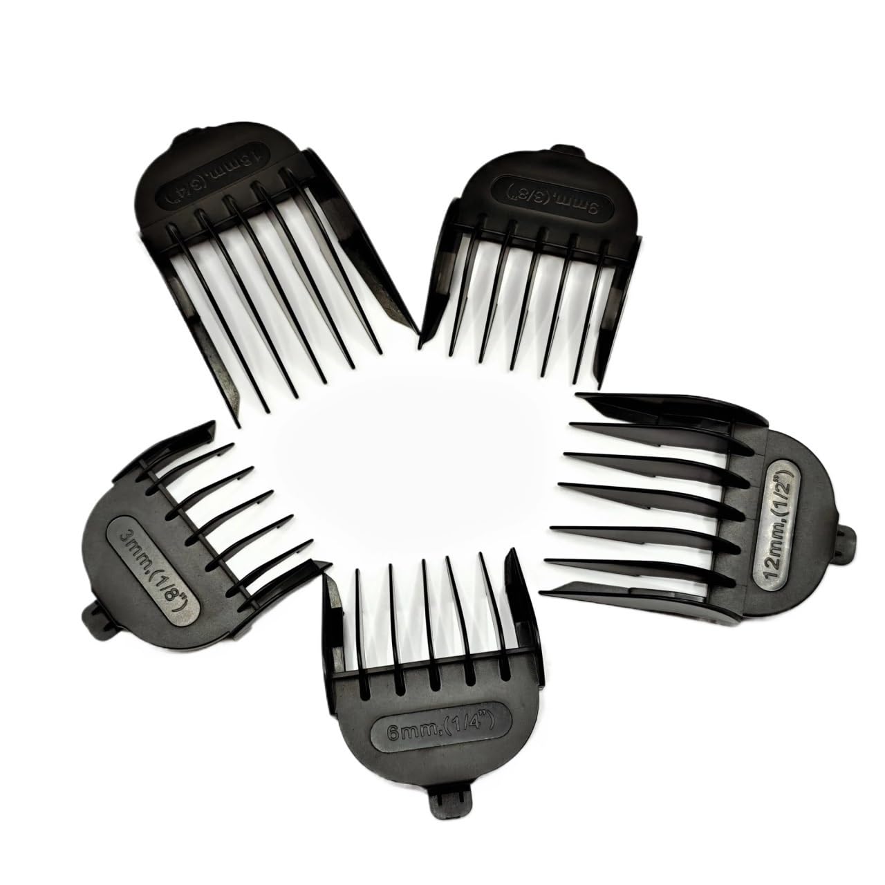 Juego De Peines Cortapelos De 3 Mm, 6 Mm, 9 Mm, 12 Mm Y 18 Mm