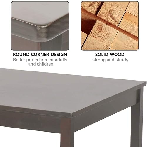 Miniatura 4 de Mesa de comedor para 4 personas, mesa de cocina con patas de madera, mesa de comedor para apartamento, sala de estar, comedor, oficina, cocina,