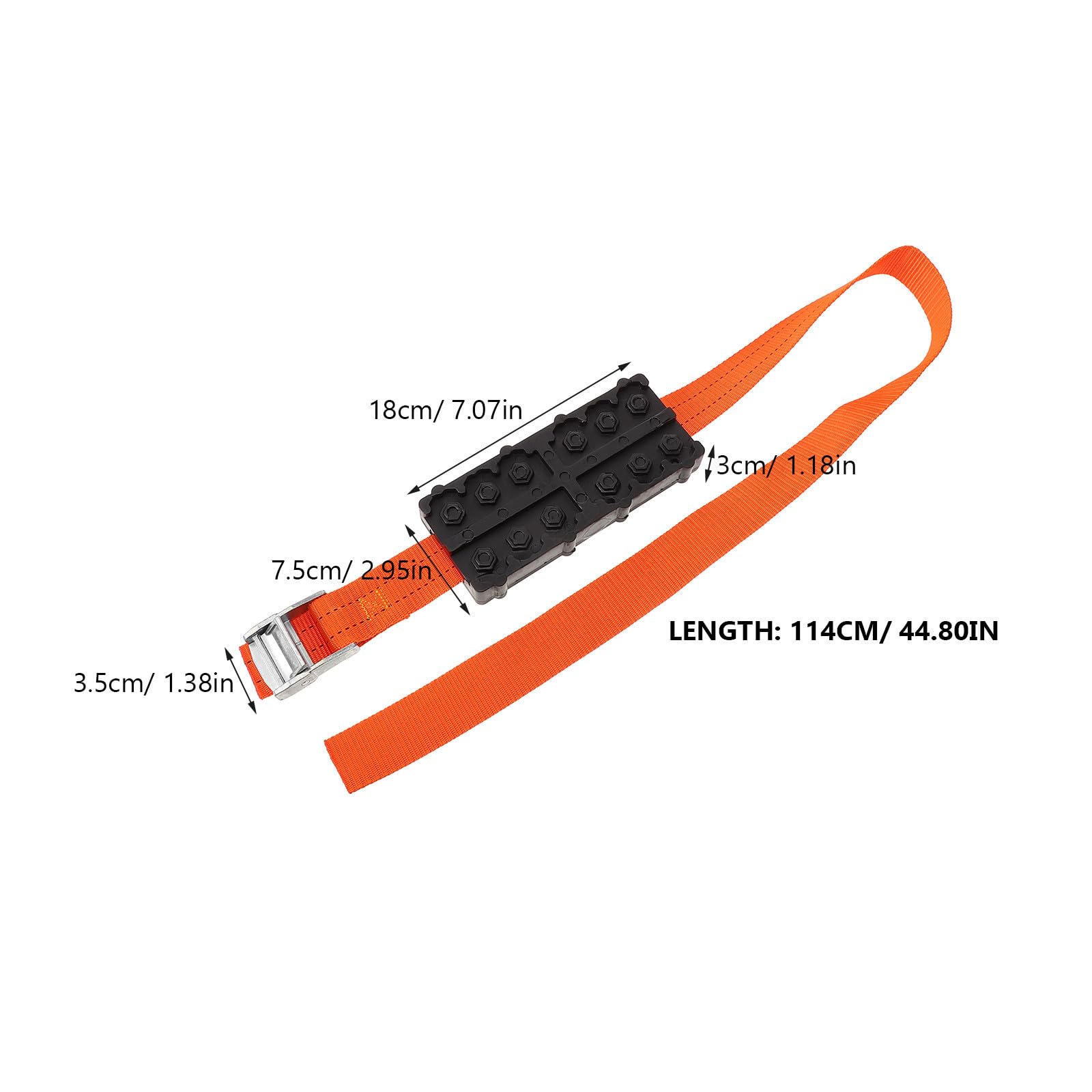 Planche de Traction Multifonction Supporte Charges Lourdes en Alliage de Zinc et Nylon Tapis Antidérapant pour Pneus à Neige pour Variés et
