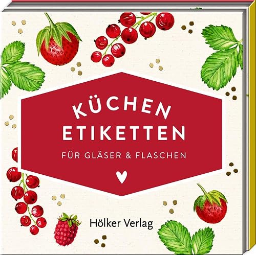 Küchen-Etiketten (Rote Beeren, Hölker Küchenpapeterie): Für Gläser &amp; Flaschen