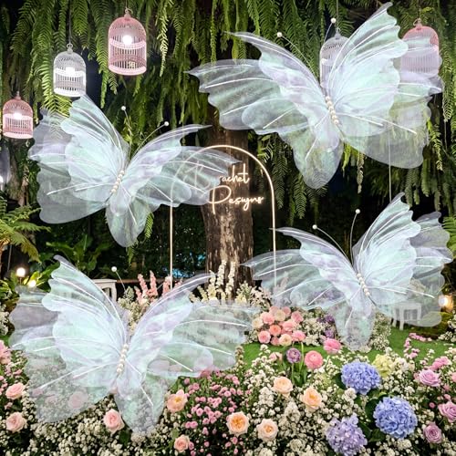 Yinder 4 Pcs 32 in 24 in Extra Lagre Holographic