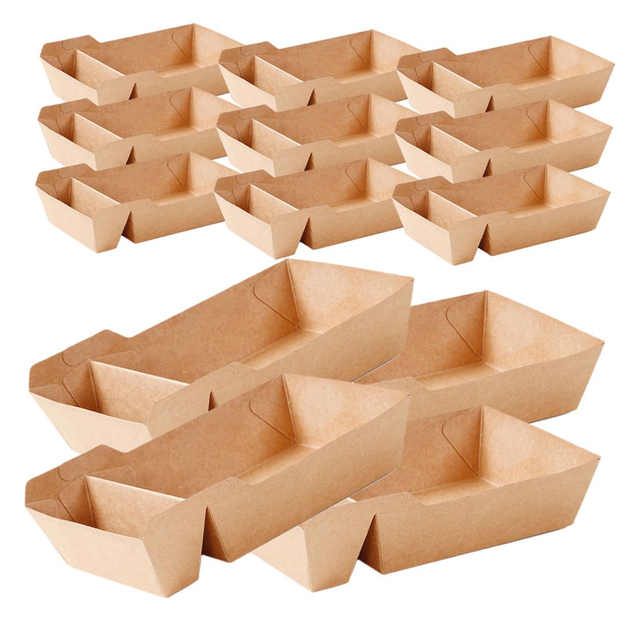 KOMBIUDA Scatole Portamerenda in Marrone Doppio Getta Carta Usa e per Snack Scomparto 440ml Versatile 50 Pezzi per Picnic e Attività di Ristorazione
