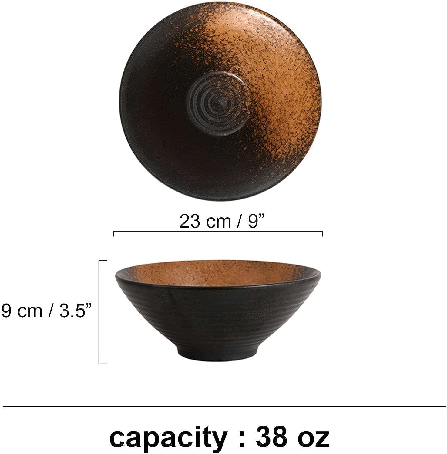 Miska Ramen, miska na sałatkę, miska na owoce, miska na ramen, duże miski do serwowania, duży zestaw 1 ceramiczna miska do Ramen, zestaw misek kuchennych, miski na płatki śniadaniowe, salaterki, 9