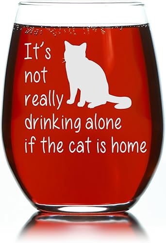 Miniatura 4 de The Cat is Home stemless wine glass 17 oz