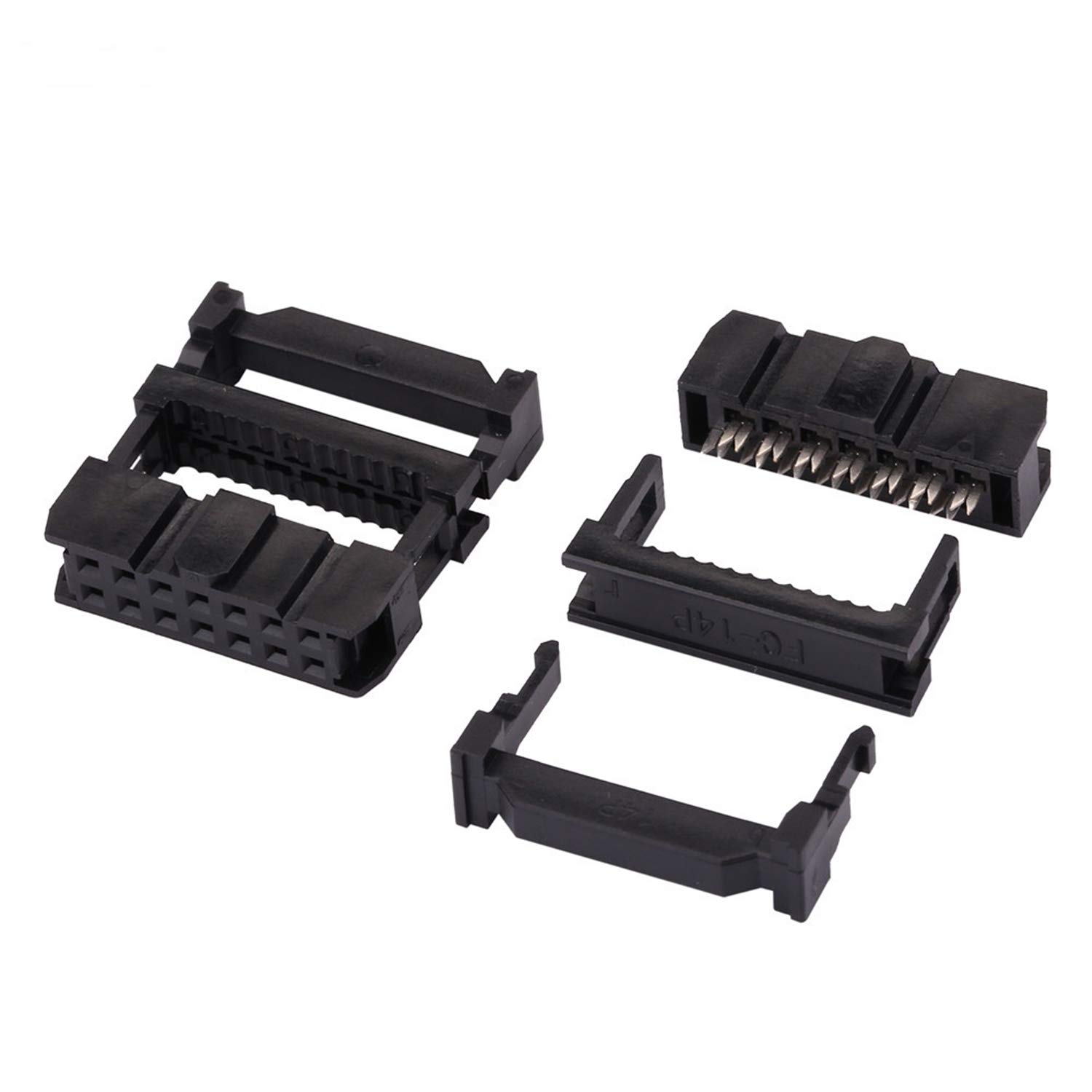 FRC Connector Female 14 Pin 2.54mm Pitch Press Mount - 10 No's-image-37