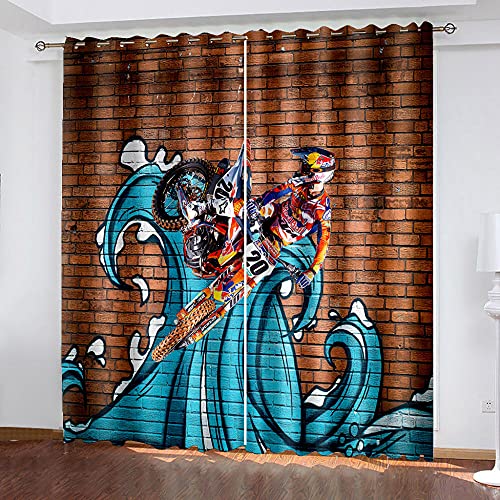 QHDHGR Vorhang Gardinen Blickdicht mit Ösen Blackout Vorhang Ausgefallenes...