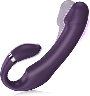 Clitoral G Spot Vibrator with Heating, Double Vibrating Dildo Anal Clitoral Stimulation with 10 x 10 Powerful Wiggling & Vibrating Patterns, Waterproof Couples Vibrators Sex Toys for Adult Massage