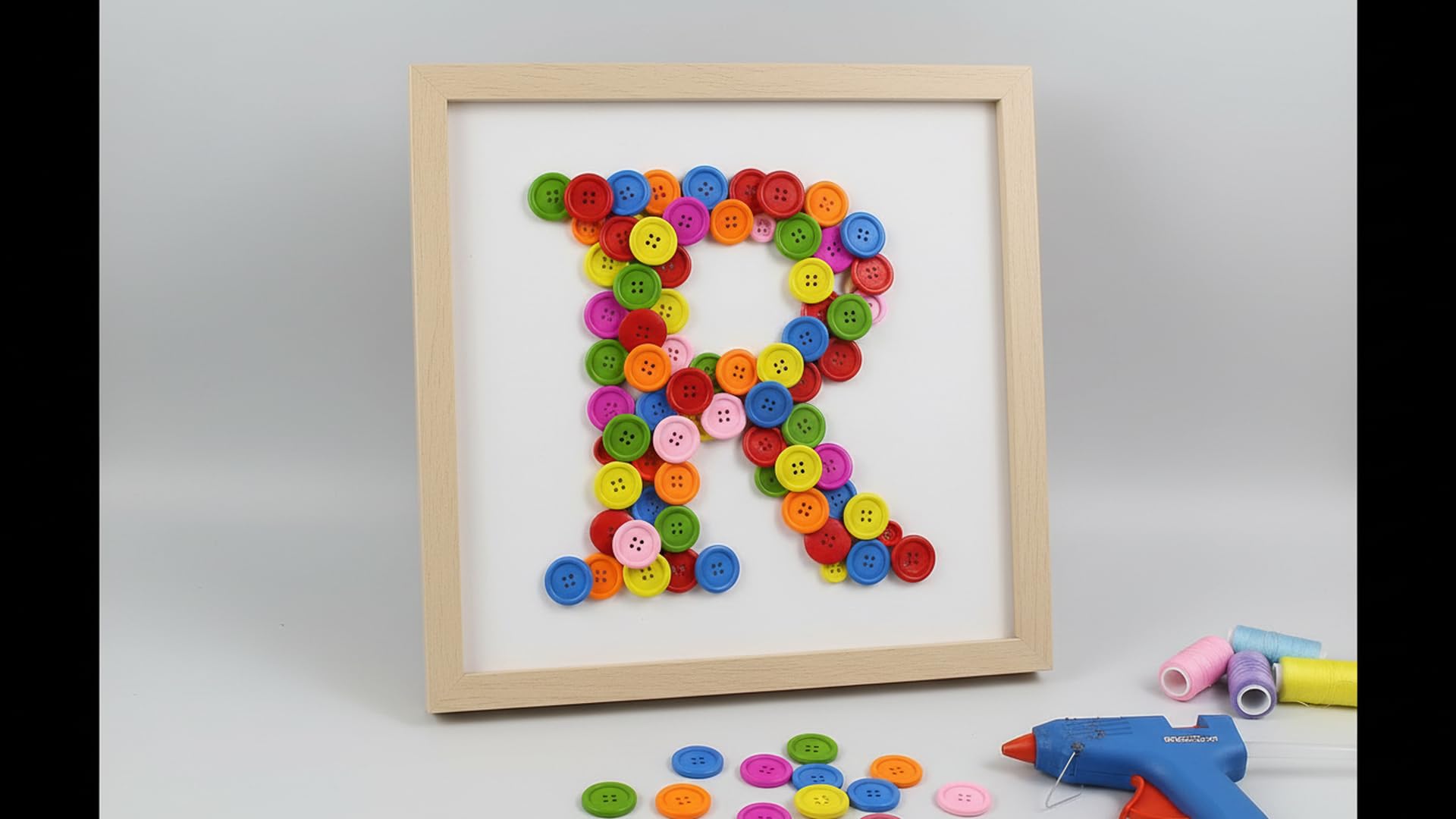 VARDHMAN Multicolored Wooden Buttons, 50 Pieces, Size 2 x 2 cm, Used in Sewing, Dresses, Scrap Booking, Art and Craft, Decorations - 5