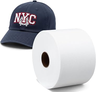 Tegeme Tear Away Embroidery Stabilizer Backing for Caps and Hats 4 x 50 yd Roll Heavy Weight 3 oz for Machine Embroidery and Hand Sewing