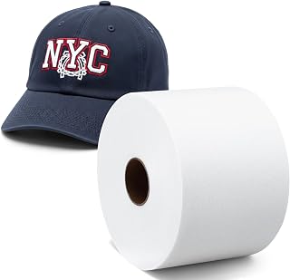 Tegeme Caps Tear Away Embroidery Stabilizer 4'' x 50 yd Roll,White